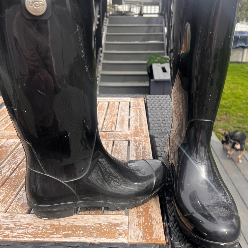 UGG Black Rain Boots